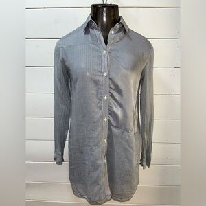 MAJE Blue & White Striped Tunic Shirt – Size 1 /36